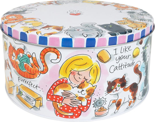 Blond Amsterdam kattenvoer bewaarblik /doorsnede 20cm