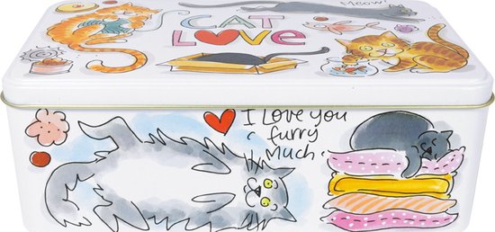 Blond Amsterdam Bewaarblik Kat 19,5X10,5X7 cm