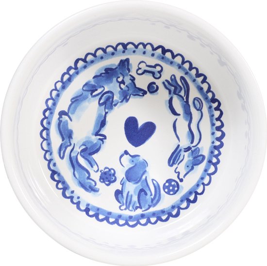 Blond Amsterdam Voerbak Hond Delfts Blond Geruit