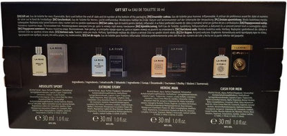 La Rive Miniatuurset Giftset For Men 4x30ml - Absolute Sport - Extreme Story - Heroic Man - Cash