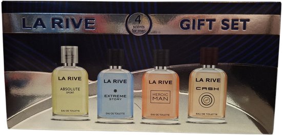 La Rive Miniatuurset Giftset For Men 4x30ml - Absolute Sport - Extreme Story - Heroic Man - Cash