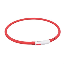Trixie Halsband Hond Flash Lichthalsband USB TPU/Nylon Oranje 65X0,7 cm / in diverse keuren beschikbaar