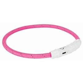 Trixie Halsband Hond Flash Lichthalsband USB TPU/Nylon Oranje 65X0,7 cm / in diverse keuren beschikbaar
