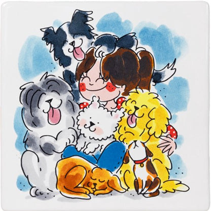 KAT en HOND Keramiek tegel 13X13 CM