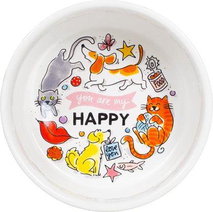 Blond Amsterdam Voerbak Hond/Kat You Are My Happy 15,5 cm